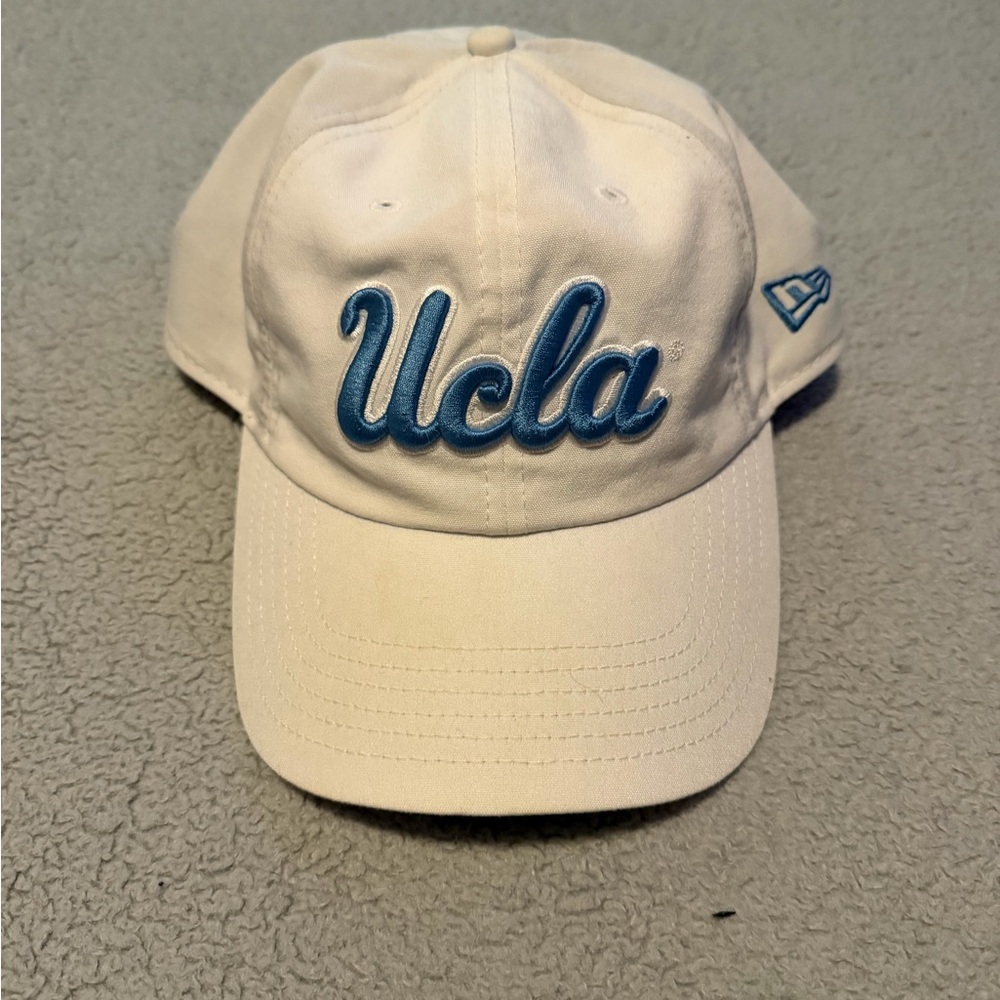 New Era Cream and Blue Hat